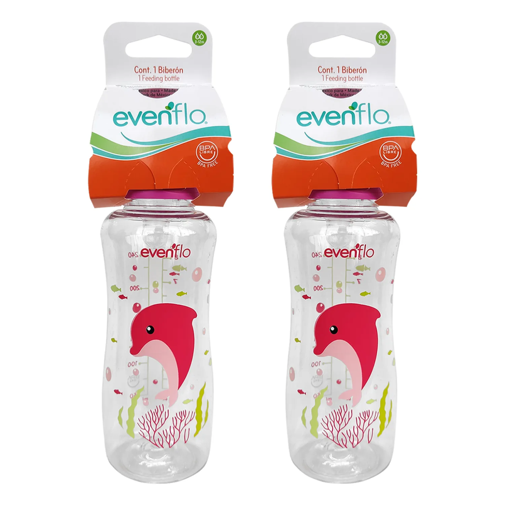 BIBERON EVENFLO ACUARIO 240ML 2 PACK