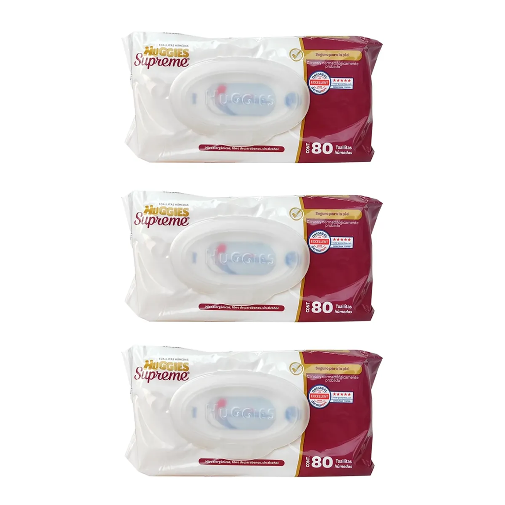 TOALLITAS HUGGIES SUPREM P-N PACK3 