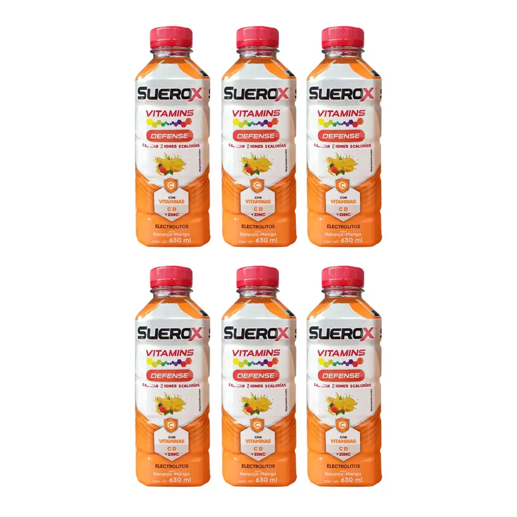 PACK 6 PZAS SUEROX VITAMINS NARANJA - MANGO