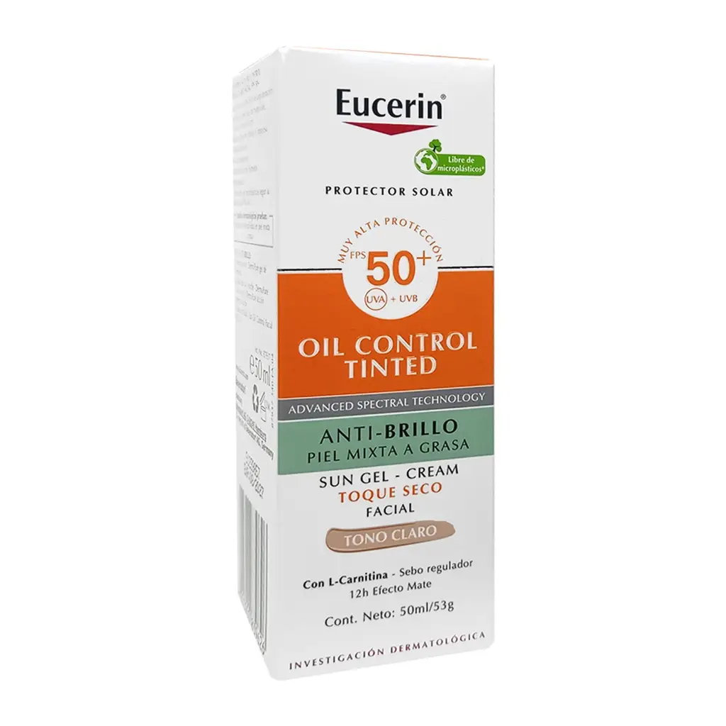 EUCERIN OIL CONTROL TINTED FPS50+ TOQUE SECO TONO CLARO 54 G