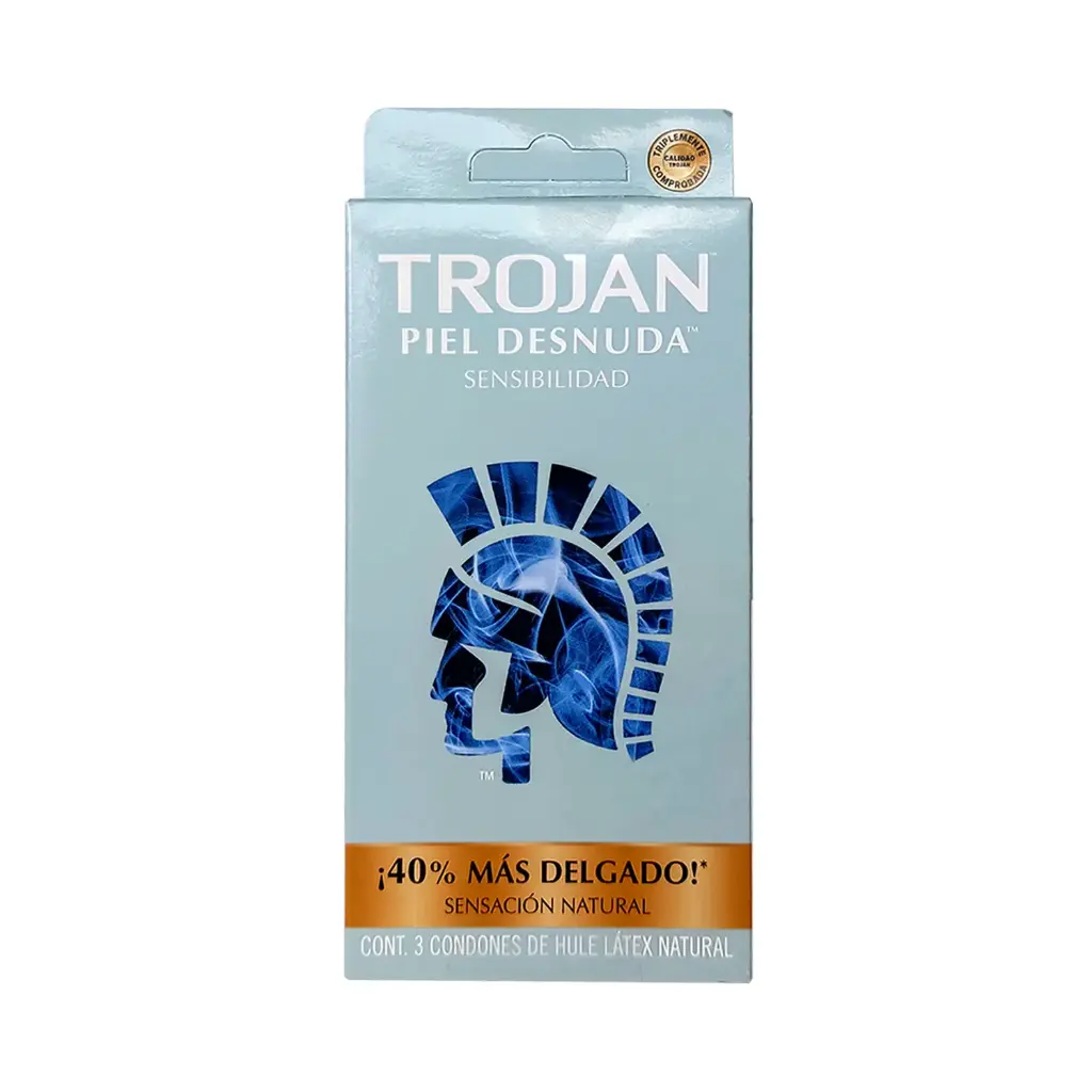 PRESERVATIVOS TROJAN P-DESNUDA  3 Condones