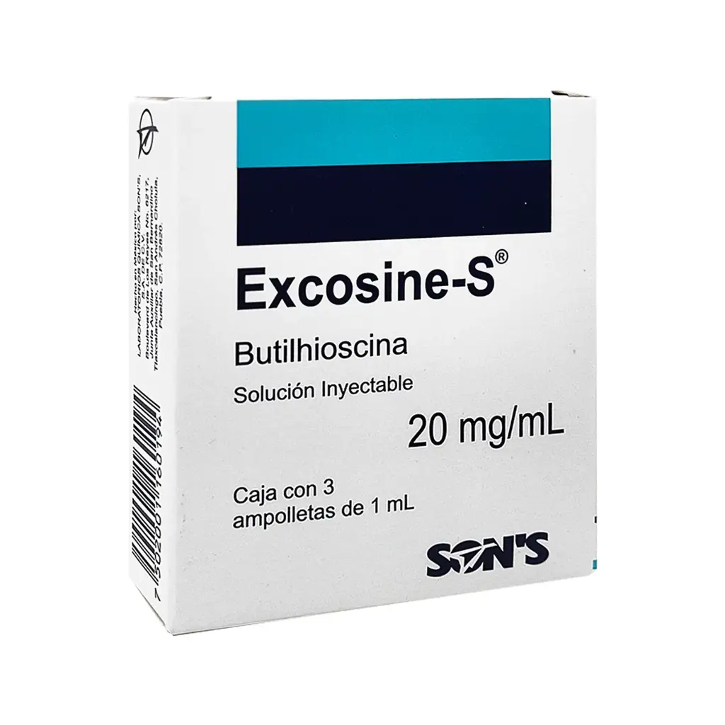 EXCOSINE-S BUTILHIOSCINA 20mg/mL 3 Ampolletas 1mL