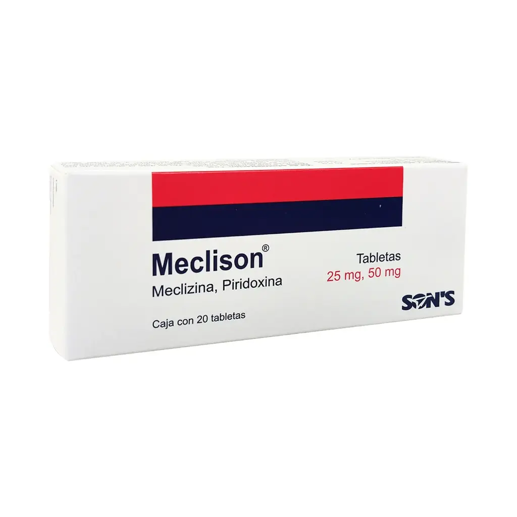 MECLISON MECLOZINA, PIRIDOXINA 25/50mg 20 Tabletas