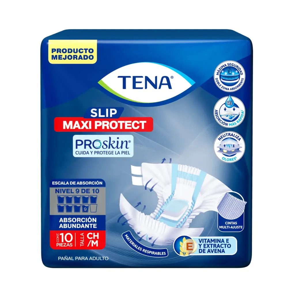 TENA SLIP MAXI MEDIANO - 10 Pañales