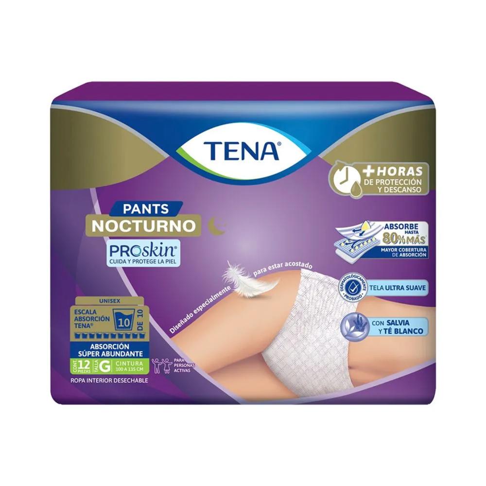 TENA PANTS NOCTURNO PROSKIN TALLA G 12 PZS