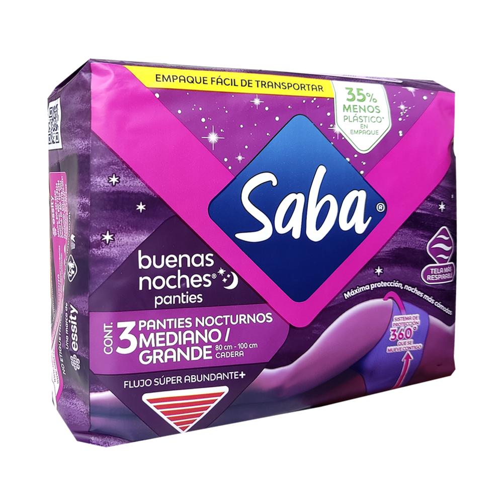 SABA BUENAS NOCHES PANTIES 3 PZAS M/G