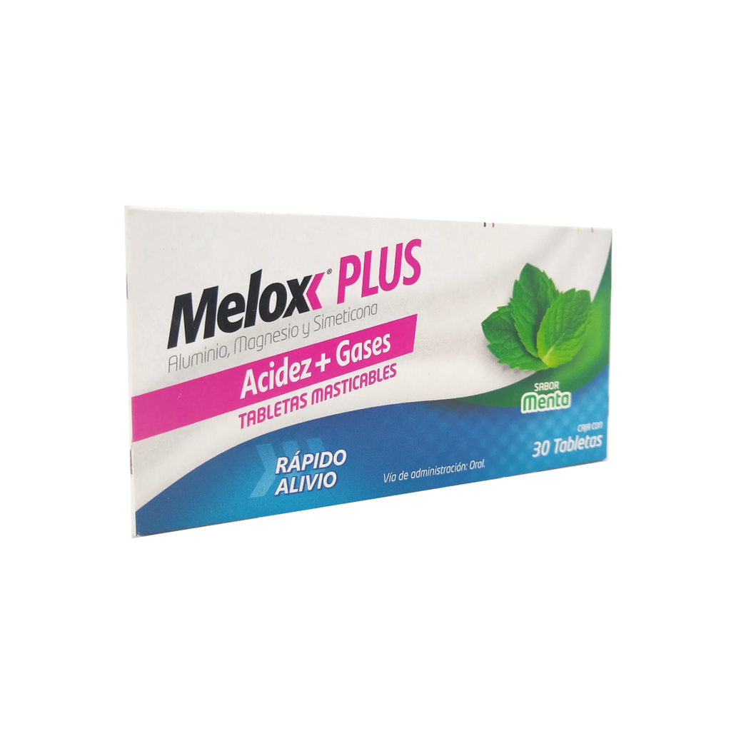 MELOX PLUS MENTA 200/200/25 mg 30 Tableta(s)