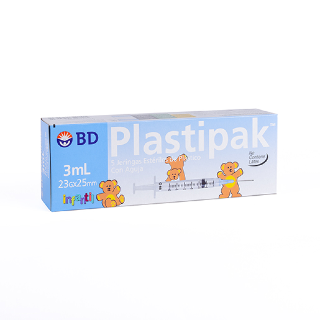 JERINGA DESCH BD INFANTIL 3 ml 23 g X 25 mm 5 Jeringa