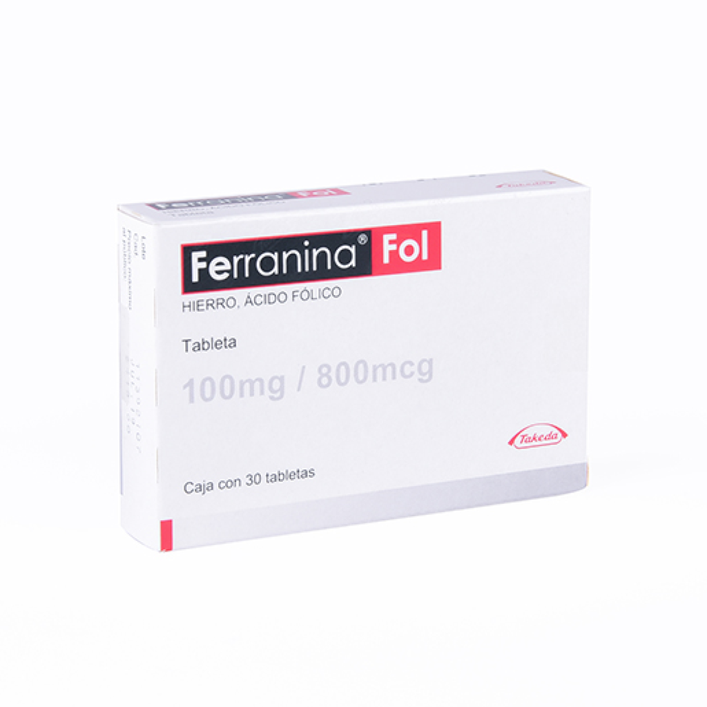 FERRANINA FOL 800 mcg/100 mg 30 Tableta(s)