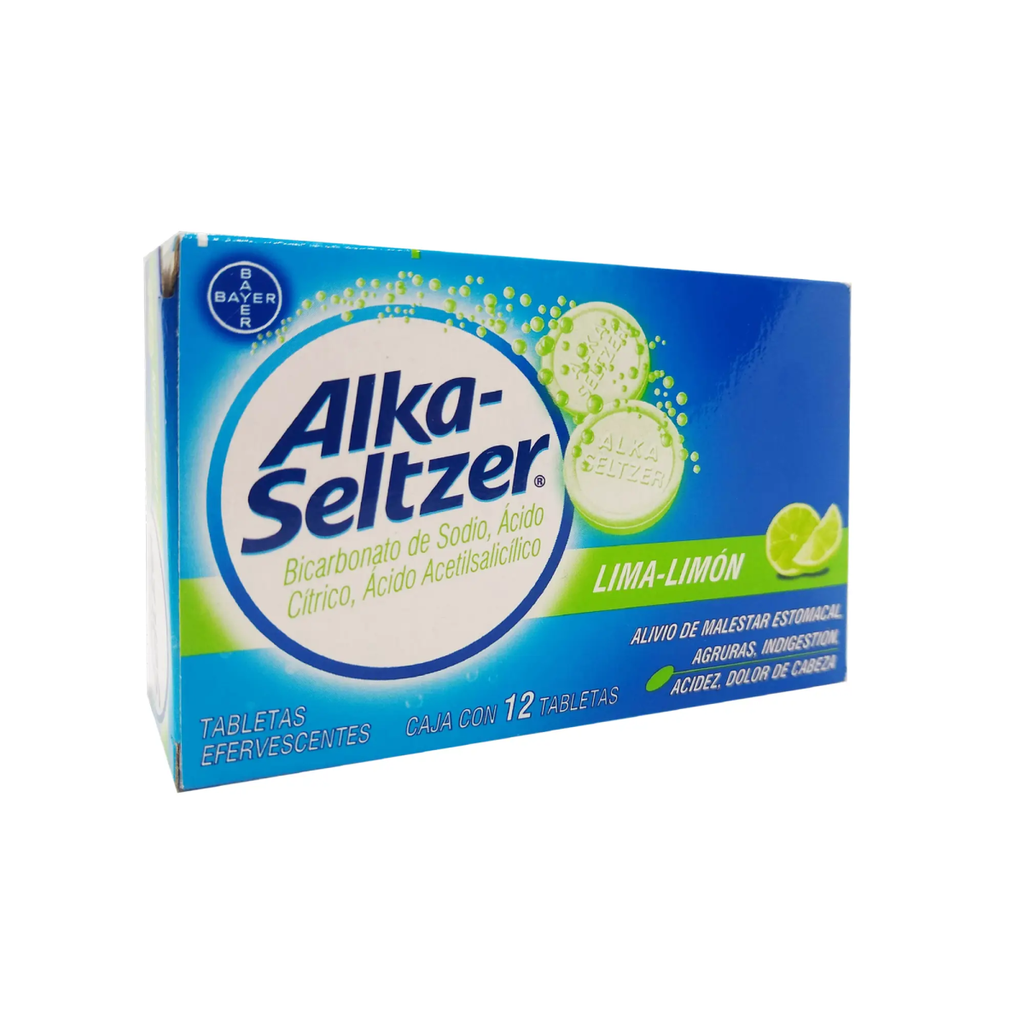ALKA SELTZER LIMA/LIMÓN 0.325/1/1.700 g 12 Tableta(s)