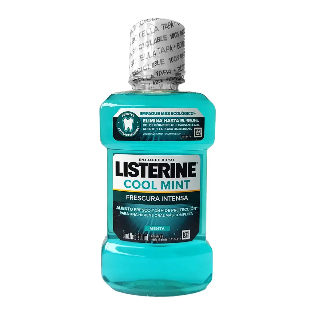 ENJUAGUE BUCAL LISTERINE COOL MINT FRESCURA INTENSA 250mL