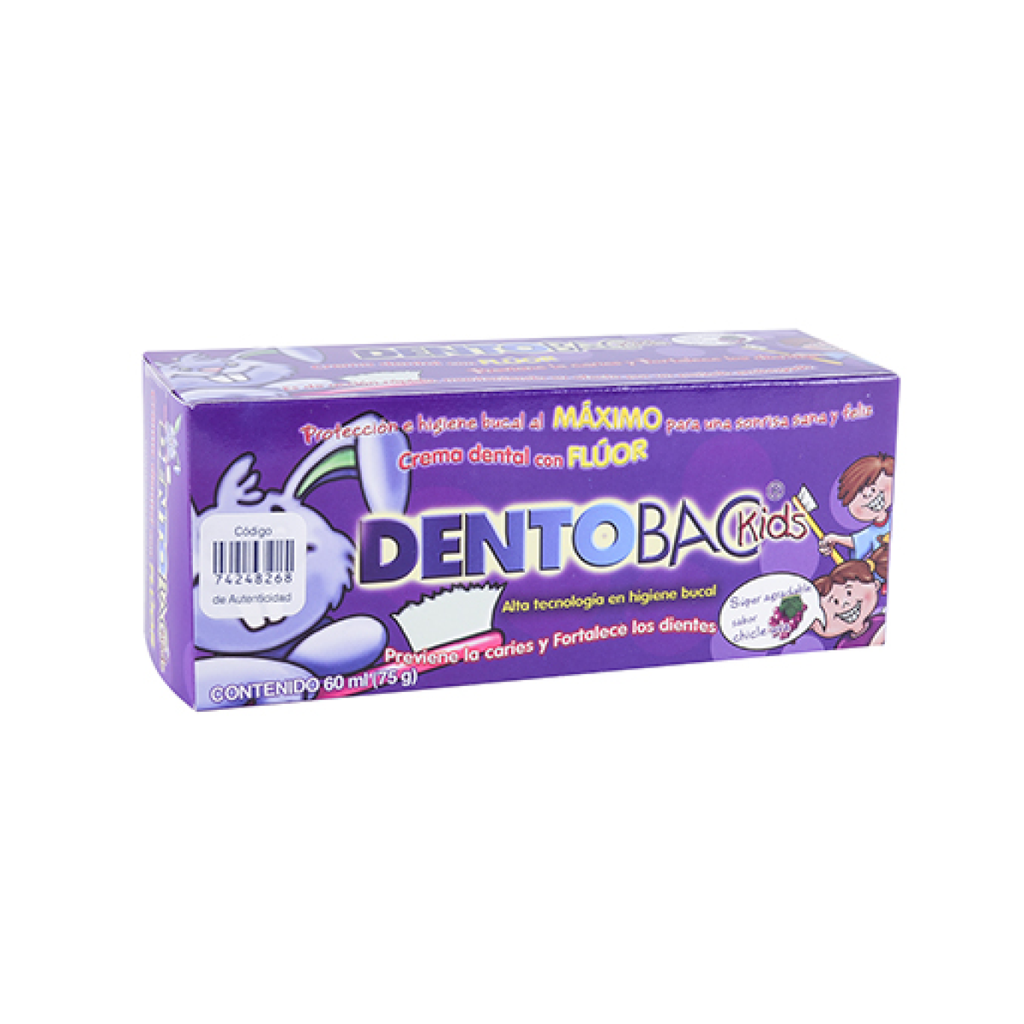 PASTA DENTAL DENTOBAC KIDS - 60 Mililitro