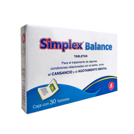 SIMPLEX BALANCE AGOTAMIENTO MENTAL Y CANSANCIO 3 mg/3 mg 30 Tableta(s)