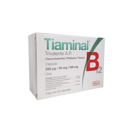 TIAMINAL B12 TRIVALENTE AP 100/50/0.25 mg 30 Cápsula(s)