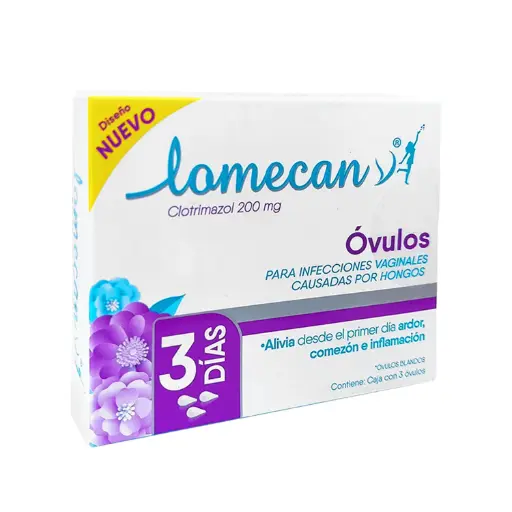 LOMECAN V 200 mg 3 Óvulo