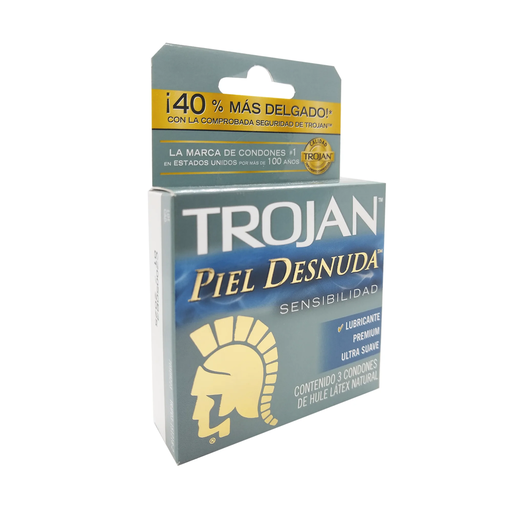 PRESERVATIVOS TROJAN P-DESNUDA - 3 Condones