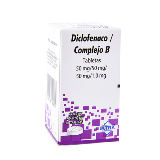DICLOFENACO / COMPLEJO B 50/50/50/1 mg 30 Tableta(s)