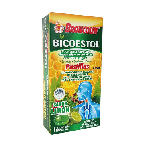 BRONCOLIN BICOESTOL LIMON - 16 Pastillas