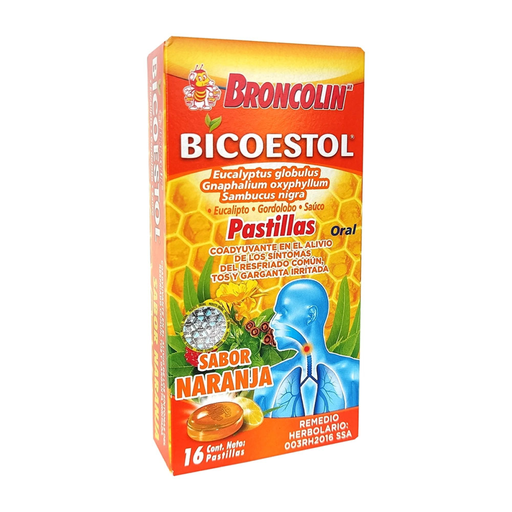 BRONCOLIN BICOESTOL NARANJA - 16 Pastillas