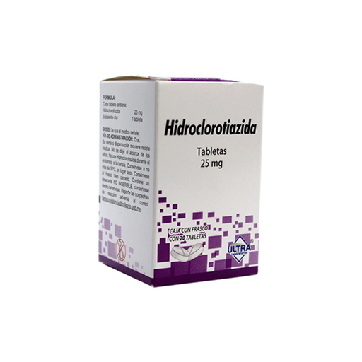 HIDROCLOROTIAZIDA 25 mg 20 Tableta(s)