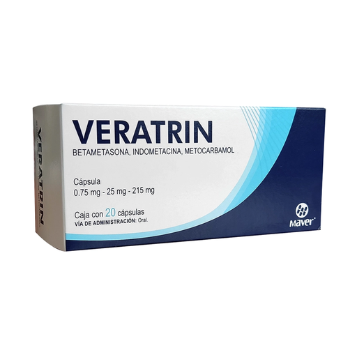 VERATRIN 0.75/25/215 mg 20 Cápsula(s)