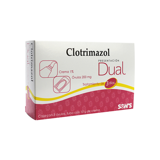 CLOTRIMAZOL DUAL 200mg 3 Óvulos / 10g crema 3