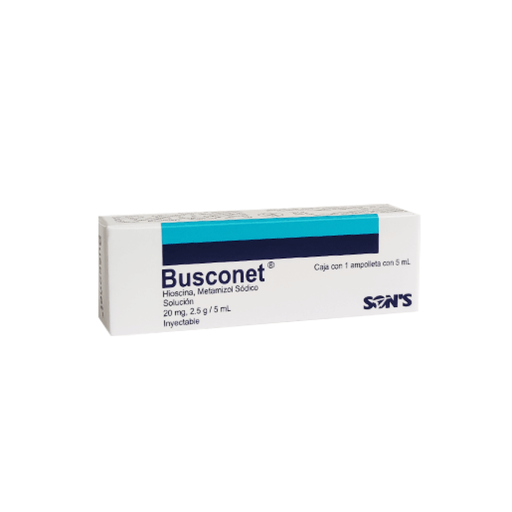BUSCONET 20 mg/2.5 g/5 ml 1 Ampolleta