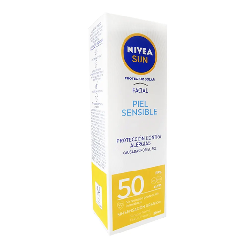 NIVEA SUN PROTECTOR SOLAR FACIAL - 50 Mililitros