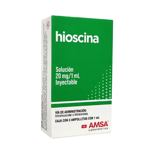 HIOSCINA 20 mg/mL 3 Ampolleta