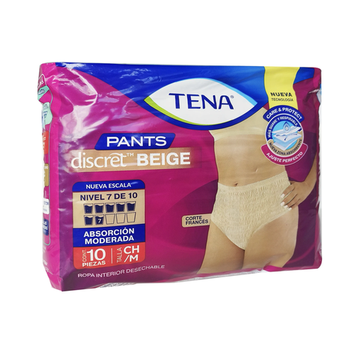 PANTS DISCRET BEIGE TENA CH/M 10pzs
