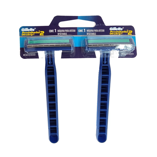 RASTRILLO GILLETTE PRESTOBARBA ULTRAGRIP 2 PIEZAS - 2 Piezas