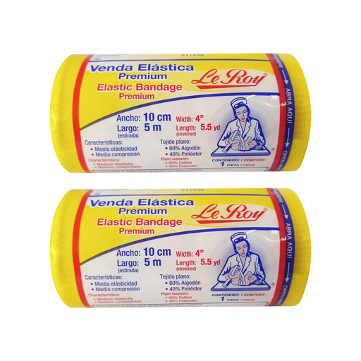 VENDA ELASTICA LE ROY 10cm X 5m DOS PZS 10cm X 5m 2 Piezas