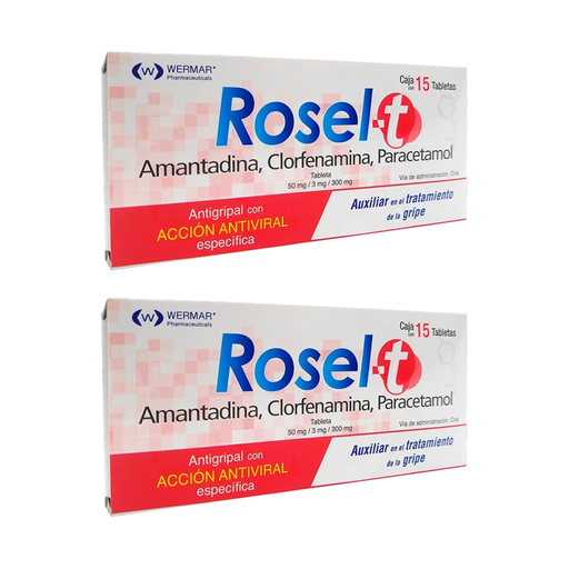 ROSEL-T 50/3/300 MG DOS CAJAS CON 15 TABS C/U 50/3/300 mg 30 Tableta(s)