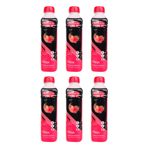 PEDIALYTE SR 45 FRESA SEIS PZS CON 500 ML C/U - 6 Piezas