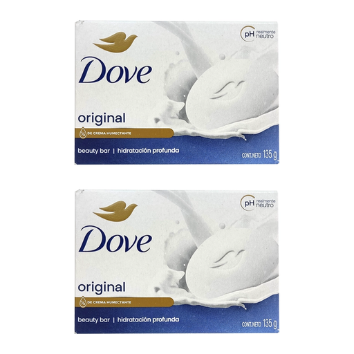 JABON DOVE BARRA BLANCA DOS PZS DE 135 GR C/U - 2 Piezas
