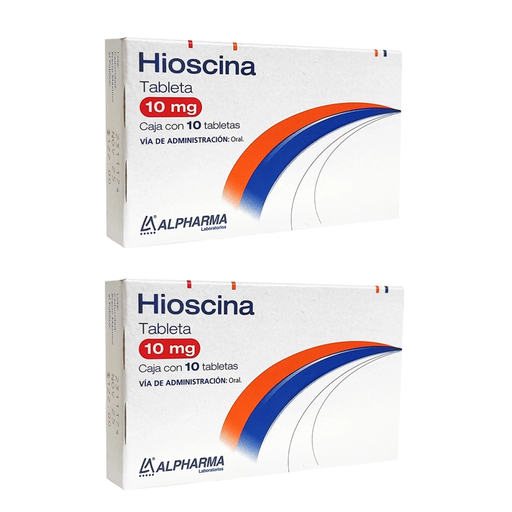 HIOSCINA 10 MG DOS CAJAS CON 10 TABS C/U 10 mg 20 Tableta(s)