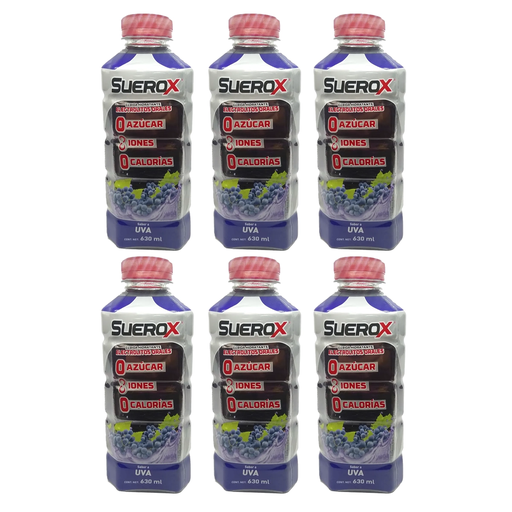 SUEROX UVA SEIS PZS CON 630 ML C/U - 6 Piezas