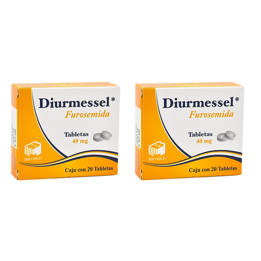 DIURMESSEL 40 MG DOS CAJAS CON 20 TABS C/U 40 mg 40 Tableta(s)
