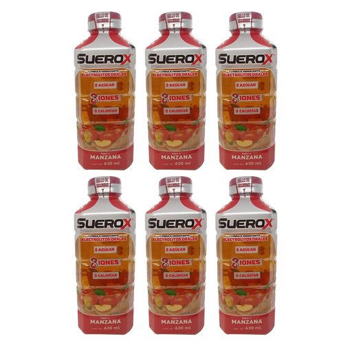 SUEROX MANZANA SEIS PZS CON 630 ML C/U - 6 Piezas