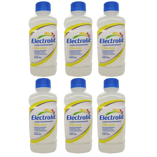 ELECTROLIT LIMA LIMON 6 PZS CON 625 ML C/U