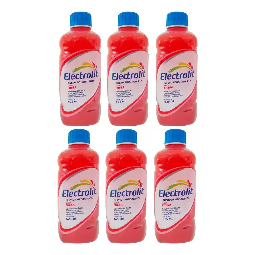 ELECTROLIT FRESA 6 PZS CON 625 ML CU