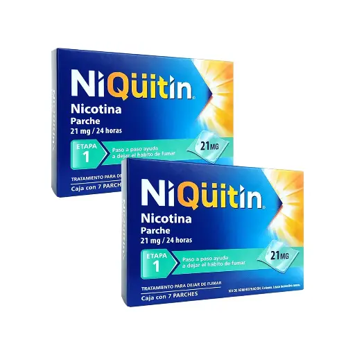 NIQUITIN E1 7 PARCHES 21MG PACK 2 PZAS