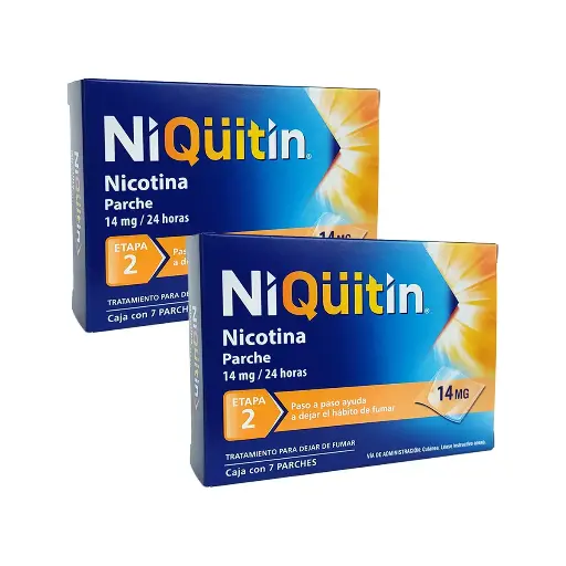NIQUITIN E2 PACK 2 CAJAS C/7 PARCHES