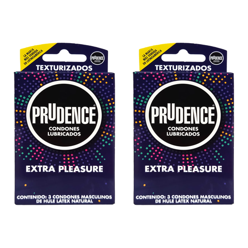 CONDONES PRUDENCE EXTRA PLEASURE PACK 2 3pz c/u