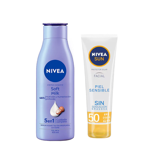 KIT NIVEA SOFT 1 CREMA+1 PROTECTOR SOLAR