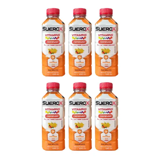 PACK 6 PZAS SUEROX VITAMINS NARANJA - MANGO