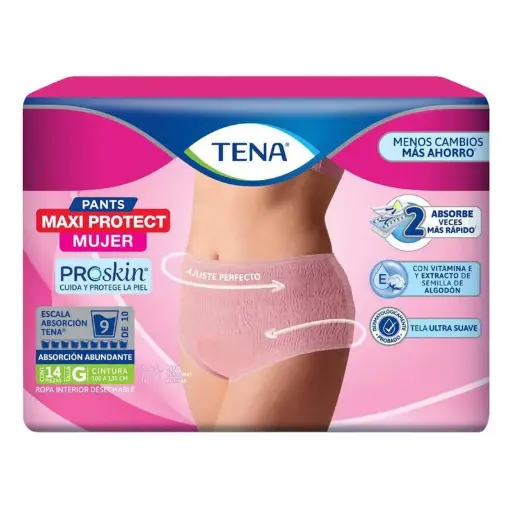 TENA PANTS MUJER G 14 PZS