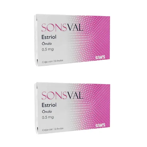 SONSVAL ESTRIOL 0.5 mg 15 Óvulos PACK 2