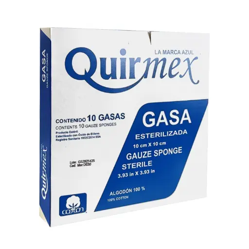 GASA QUIRMEX 10X10 CM 10 PZS