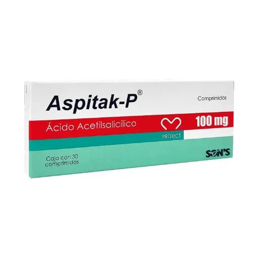 ASPITAK-P ACIDO ACETILSALICÍLICO 100mg 30 Comprimidos
